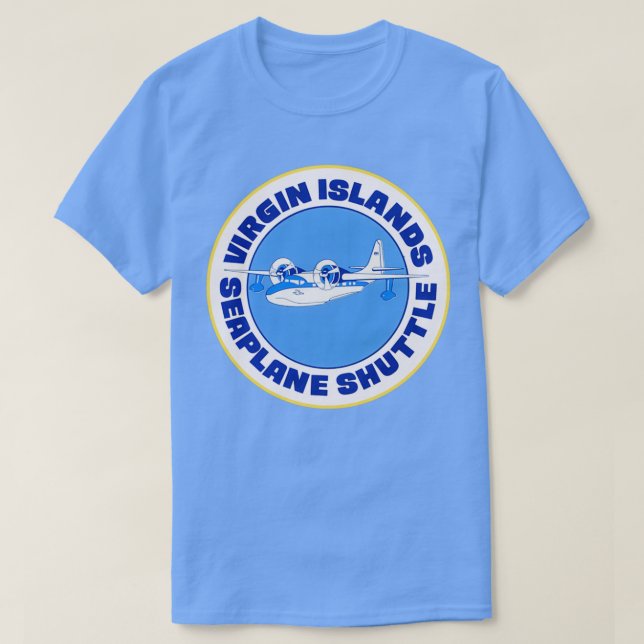 Camiseta Ilhas Virgens Seaplane Shuttle (Frente do Design)