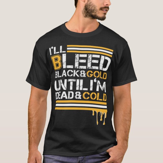 Camiseta Ill Bleed Black & Dourado Até Im Morto & Frio (Frente)