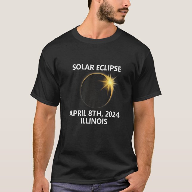 Camiseta Illinois 2024 Solar Eclipse Benton Carbondale Evan (Frente)