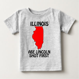 Camiseta Illinois - Abe Lincoln Atirou Primeiro