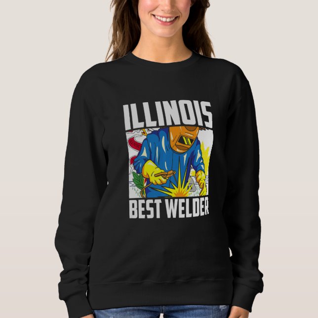 Camiseta Illinois Best Welder Ironworker Ironsmith Welding  (Frente)