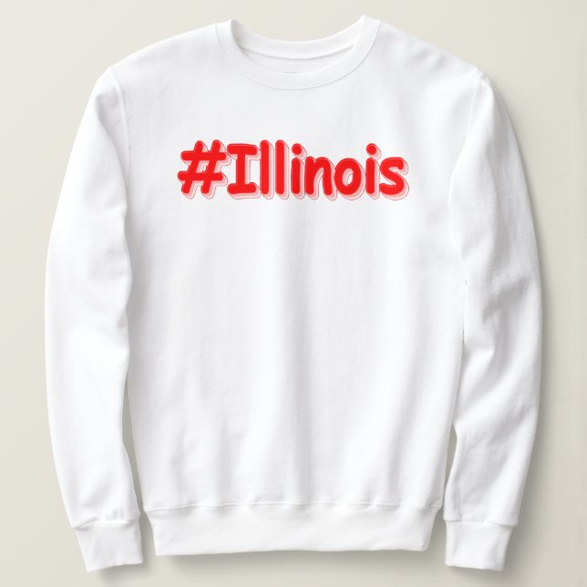 Camiseta "#Illinois " Design bonito. Comprar Agora (Frente do Design)