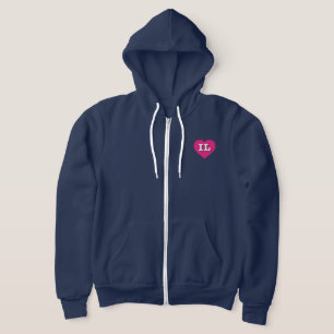 Camiseta Illinois Hot Pink Heart - Big Love