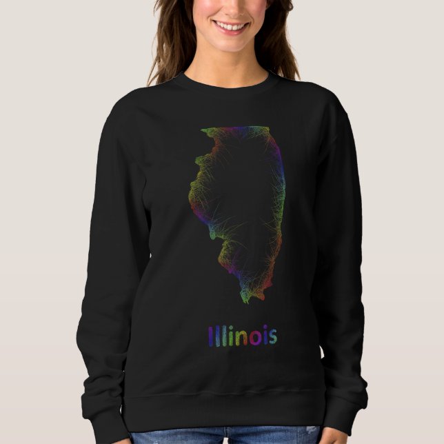 Camiseta Illinois IL Pride Prairie State Map Chicago Lake M (Frente)