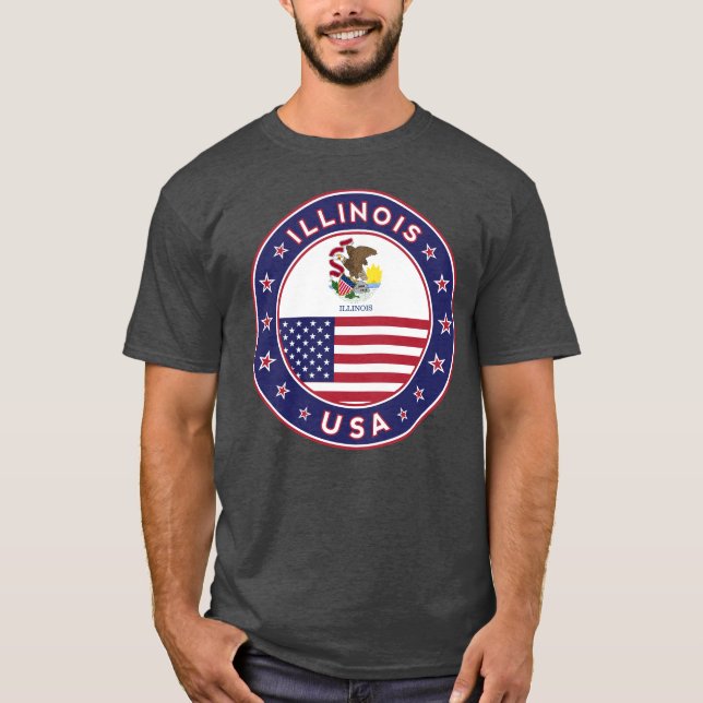 Camiseta Illinois, Illinois t-shirt, (Frente)