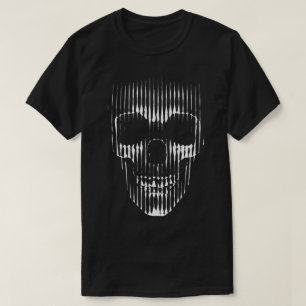 Camiseta Illusão do crânio da linha abstrato