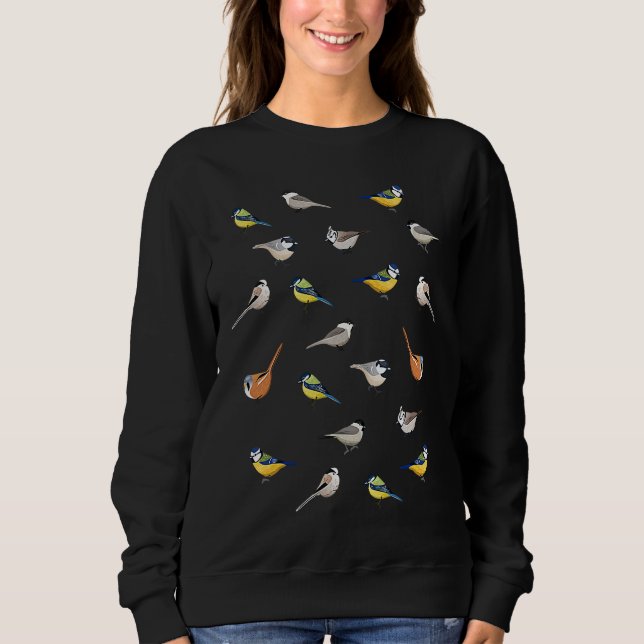 Camiseta Illustrated Tit Birds Birdwatching (Frente)