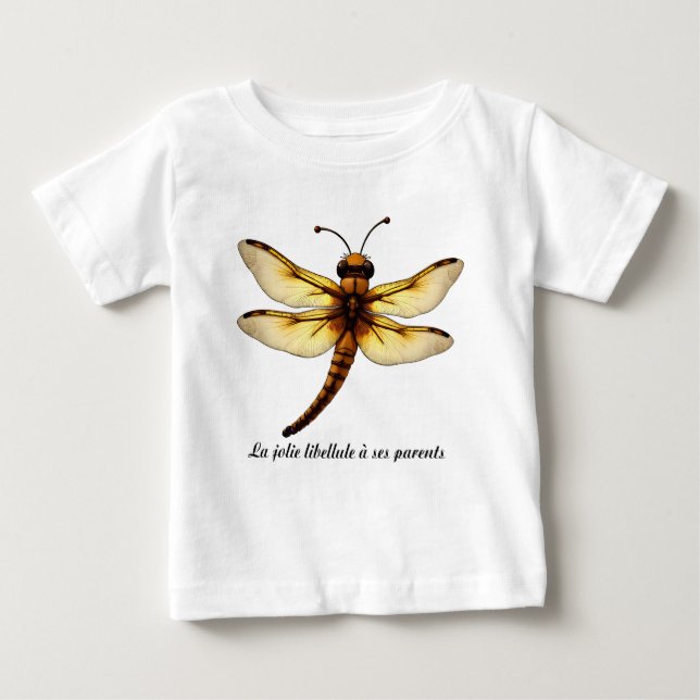 Camiseta Illustration avec une libellule cartoon (Frente)