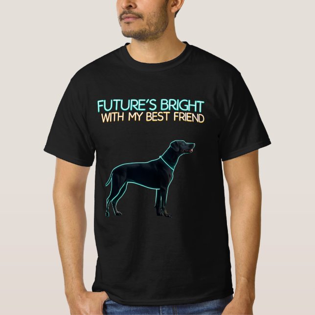 Camiseta  Illustration of a black Labrador dog (Frente)