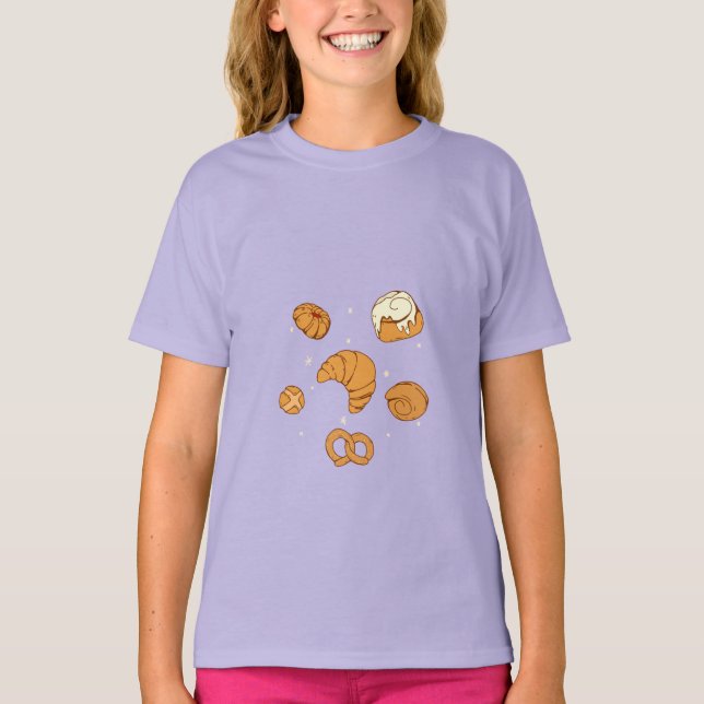 Camiseta Illustration of bread  (Frente)