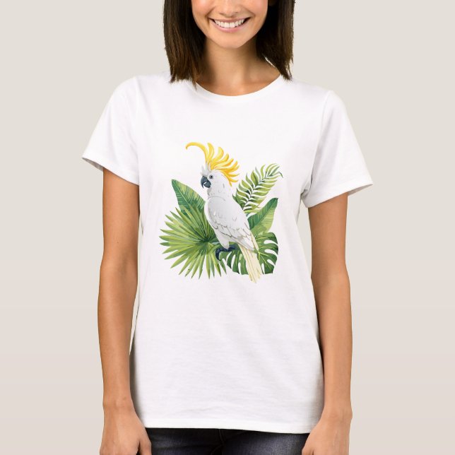 Camiseta Illustration of parrot cockatoo (Frente)