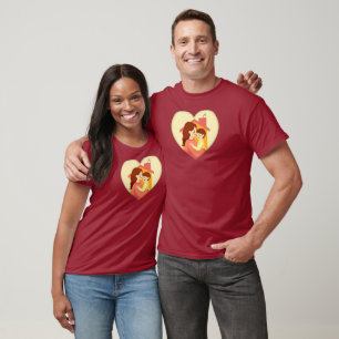 Camiseta Illustration of the love between mother and daught