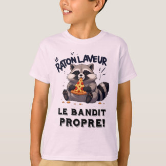 Camiseta Illustration Raton Laveur Humour  Le Bandit Propre