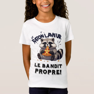 Camiseta Illustration Raton Laveur Humour Le Bandit Propre