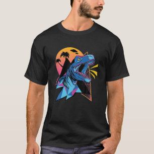 Camiseta Illutração O Auto-falante de Espaço Do Dinossau