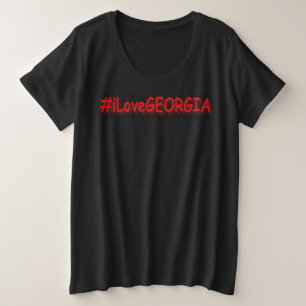 Camiseta "#iLoveGEORGIA " Design bonito. Comprar Agora