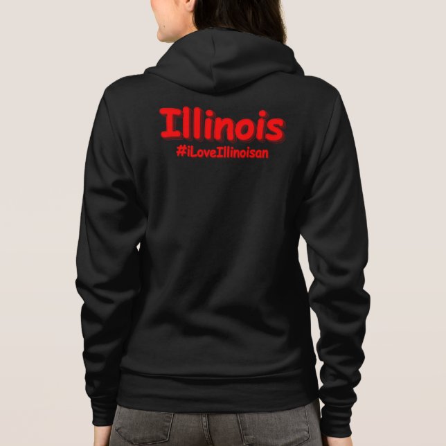 Camiseta "#iLoveIllinoisan " Design bonito. Comprar Agora (Verso)
