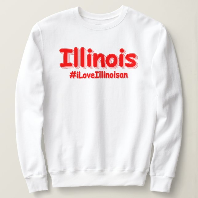 Camiseta "#iLoveIllinoisan " Design bonito. Comprar Agora (Frente do Design)