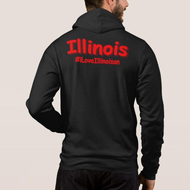 Camiseta "#iLoveIllinoisan " Design bonito. Comprar Agora (Verso)