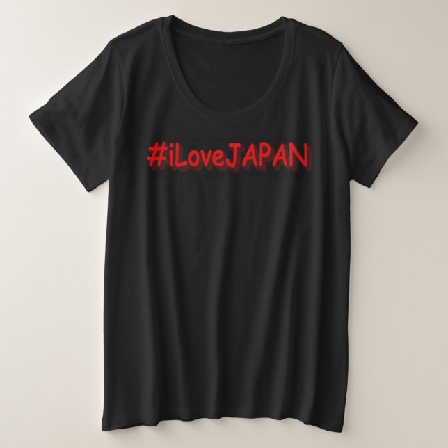 Camiseta "#iLoveJAPAN" Design bonito. Comprar Agora (Frente do Design)