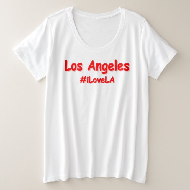 Camiseta "#iLoveLA" Design bonito. Comprar Agora (Frente do Design)