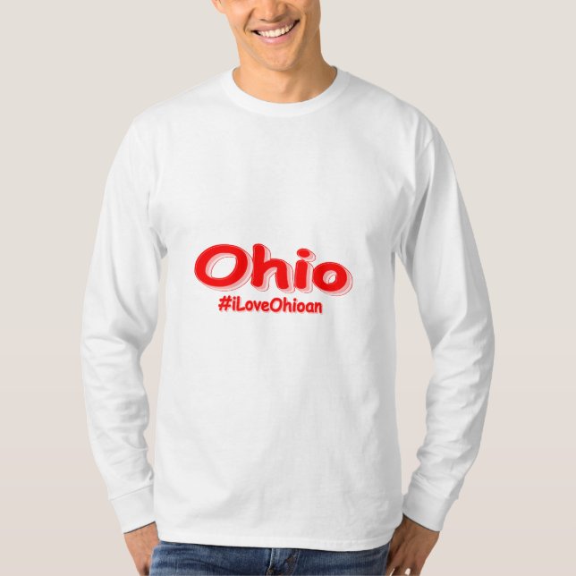 Camiseta "#iLoveOhioan" Design bonito. Comprar Agora (Frente)