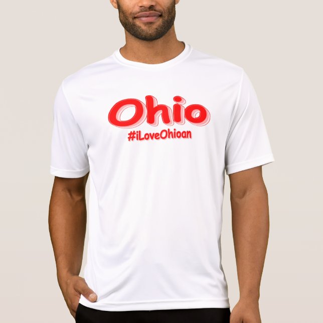 Camiseta "#iLoveOhioan" Design bonito. Comprar Agora (Frente)