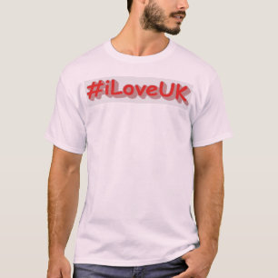 Camiseta "#iLoveUK" Design bonito. Compre agora