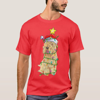 Camiseta Iluminação Árvore Xmas Correspondente Papais noeis