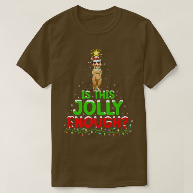 Camiseta Iluminação de Natal É Esta Alegre O Suficiente Mee (Frente do Design)