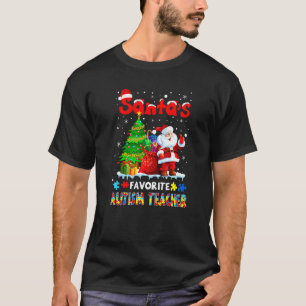 Camiseta Iluminação de Natal Fofa Favorita do Papai Noel Au
