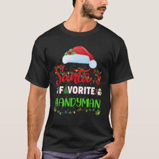 Camiseta Iluminação de Papais noeis Xmas Favoritos de Handy