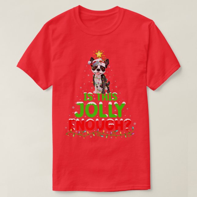 Camiseta Iluminação É Isso Alegre O Suficiente Boston Terri (Frente do Design)