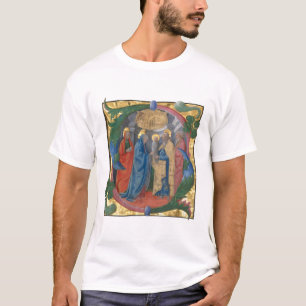 Camiseta Iluminação Manuscrita, letra S, 15 século 2