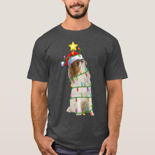Camiseta Iluminação Xmas Árvore Correspondente Papais noeis