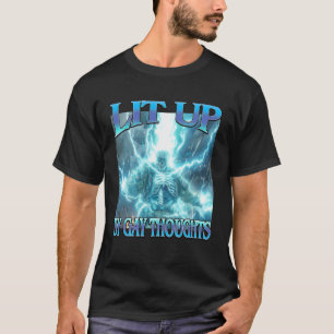Camiseta Iluminado por Pensamentos Gays - Esqueleto de Relâ