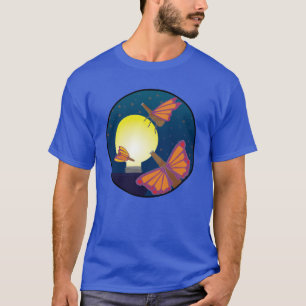 Camiseta Ilumine a Garrafa de Mariposas Noturnas em uma Lâm
