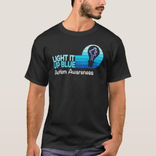 Camiseta Ilumine de Azul Conscientização do Autismo Peça d