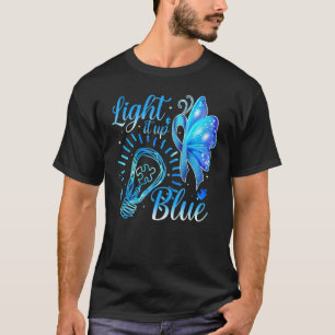 Camiseta Ilumine de Azul Conscientização do Autismo Peça d