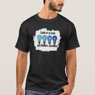 Camiseta Ilumine de Azul Conscientização do Autismo Present