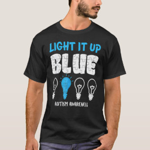 Camiseta Ilumine de Azul Conscientização do Autismo Quebra-