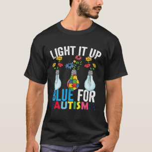 Camiseta Ilumine de Azul Mês de Conscientização do Autismo