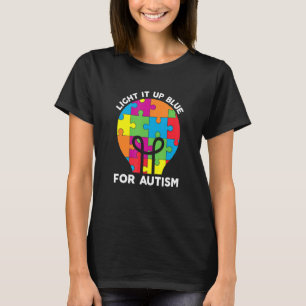 Camiseta Ilumine de Azul Para a Consciência do Autismo Peça