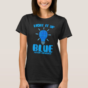 Camiseta Ilumine de Azul Peça do Quebra-cabeça Conscientiz