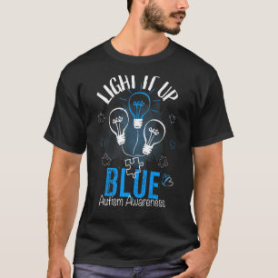 Camiseta Ilumine-o de Azul Mês de Conscientização do Autism