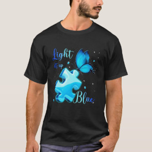 Camiseta Ilumine-o de Azul Mês de Conscientização do Autism