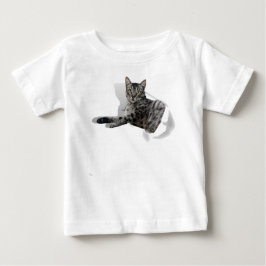 Camiseta Ilusão engraçada 3D Gráfica de Gato Bonito popular