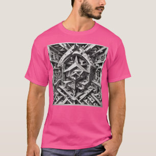 Camiseta Ilusão Óptica Alucinante Inspirada em M C Escher