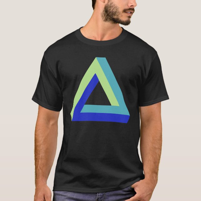 Camiseta Ilusão óptica: triângulo do penrose (Frente)
