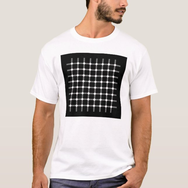 Camiseta Ilusão - pontos pretos (Frente)